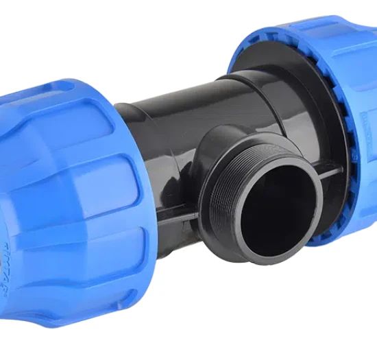 Полиетиленов Тройник с външна резба.png